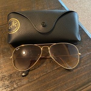 Gold Trim Brown Lenses Ray-Ban Aviators